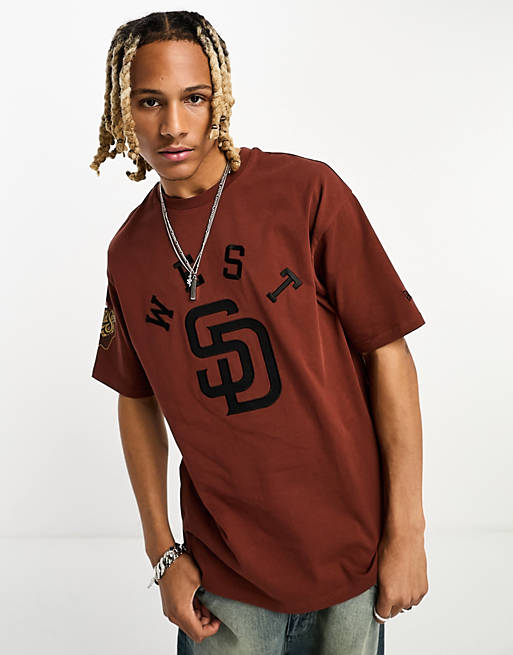 New Era San Diego Padres t-shirt in brown | ASOS