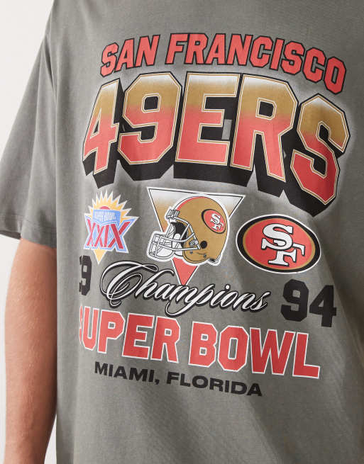 New Era San Francisco 49ers oversized t-shirt in grey | ASOS