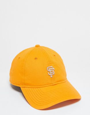 New Era 9twenty San Francisco Giants washed mini logo cap in orange