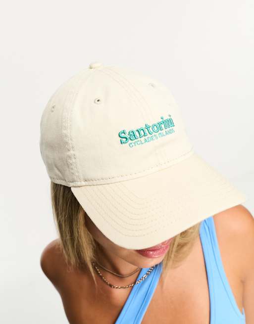 New Era Santorini logo 9twenty cap in beige Exclusive at ASOS