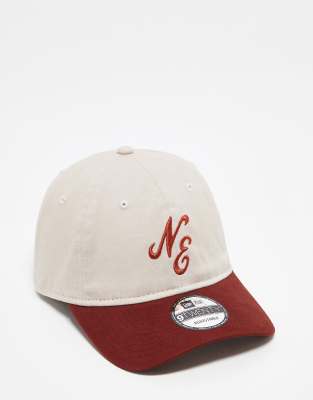 New Era New Era script branded 9twenty cap in red-Neutral