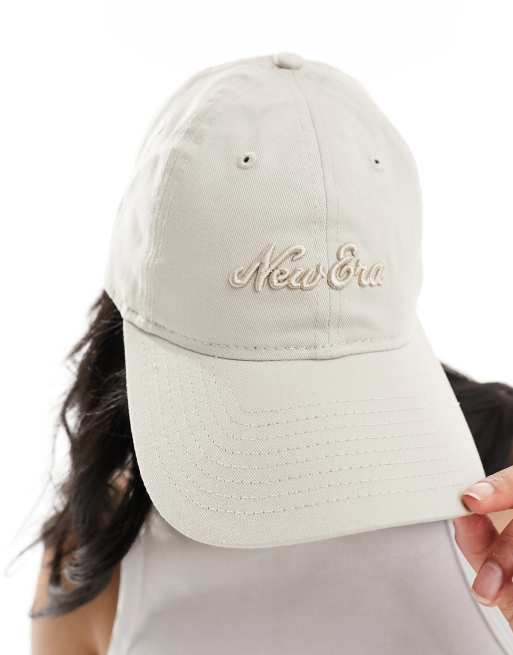 New Era☆ニューエラ script logo 9twenty cap New Era script logo 9twenty cap in white | ASOS