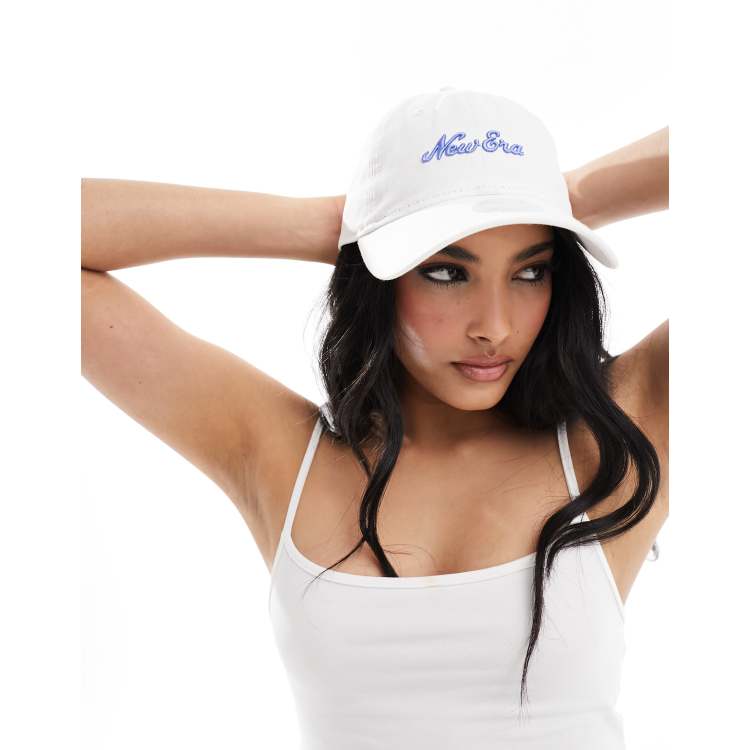 New Era script logo 9twenty cap in white | ASOS