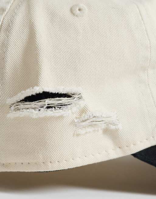 New Era slogan 9twenty distressed contrast peak cap in multi, 3 of 3