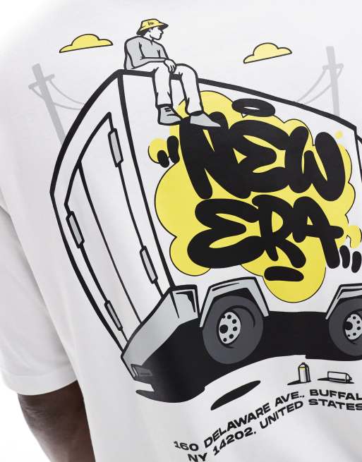 ◆New Era◆spray graphic 半袖Tシャツ White 送料込 NEW ERA SPRAY GRAPHIC WHITE OVERSIZED T-SHIRT - Teneleven Store