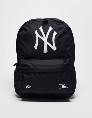New Era Stadium nylon NY backpack in black