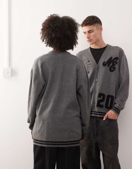 New Era – Strickjacke in Grau mit aufgesticktem Logo, 3 von 4