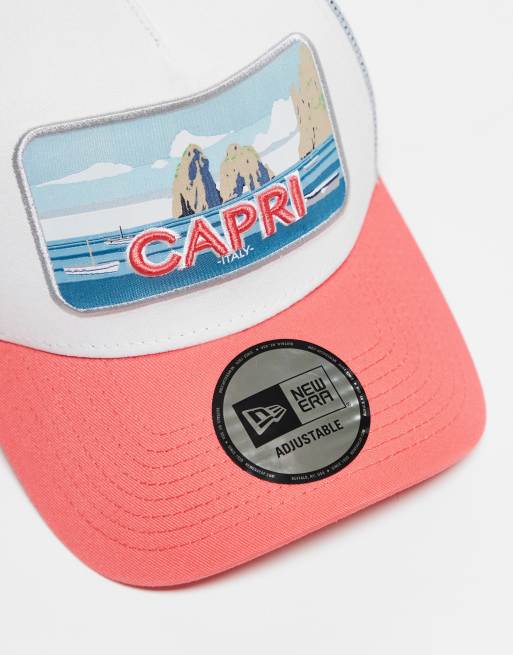 New Era - Summer Location - Trucker-kasket i orange/multifarve med logomærke, 3 af 3