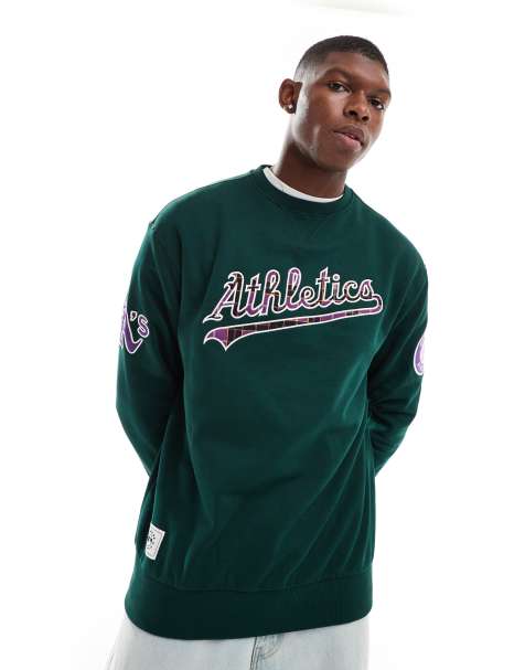 New Era - Sweat à logo écossais Oakland Athletics - Vert foncé - view 1