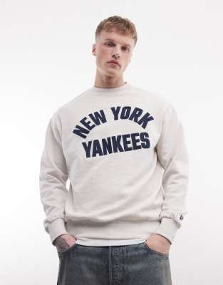 New Era - Sweat à logo NY Yankees - Crème-Blanc