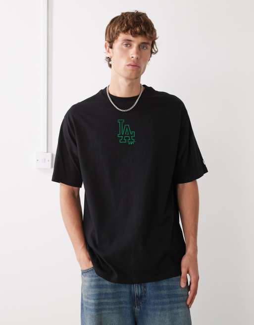 New Era - T-shirt oversize avec motif LA Dodgers et logo vert - Bleu marine, 3 de 5
