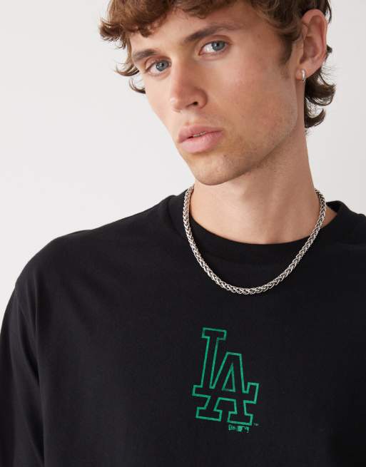 New Era - T-shirt oversize avec motif LA Dodgers et logo vert - Bleu marine, 5 de 5
