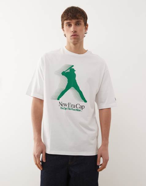 New Era - T-shirt oversize bianca con grafica di giocatore - view 1