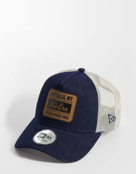 New Era - Truckerpet met patchlogo in marineblauw - view 1