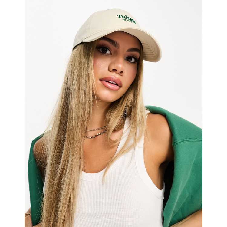 New Era LA mini logo cap in beige Exclusive at ASOS