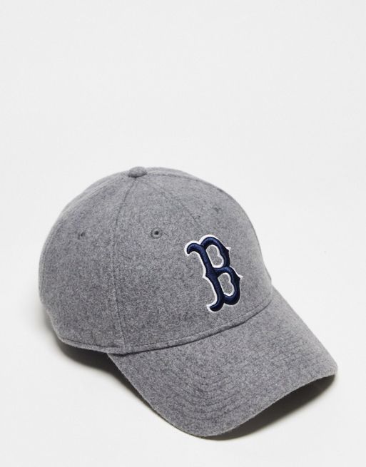 New Era Unisex – 9Forty Boston Red Sox Melton – Szara czapka z daszkiem z domieszką wełny