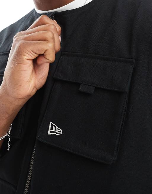 New Era utility vest in black