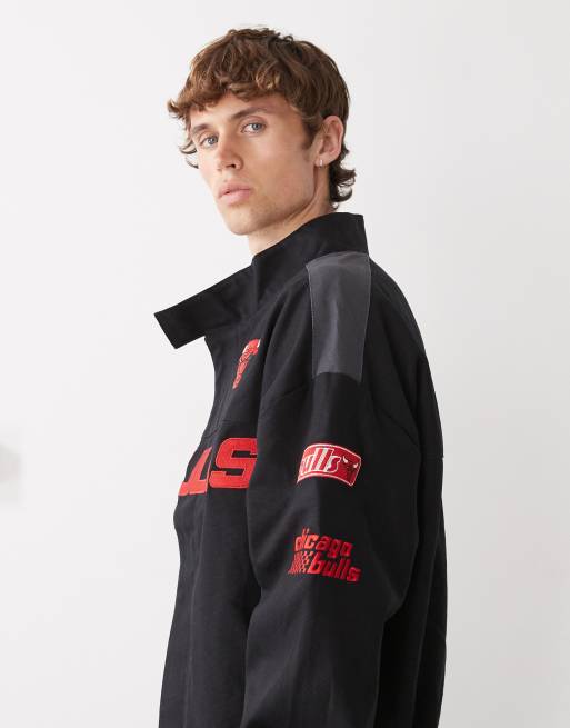 New Era - Veste style motard à motif Chicago Bulls - Noir, 4 de 5