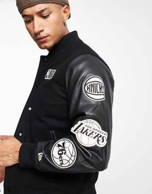 New Era Veste universitaire avec logos d quipes de la NBA Noir