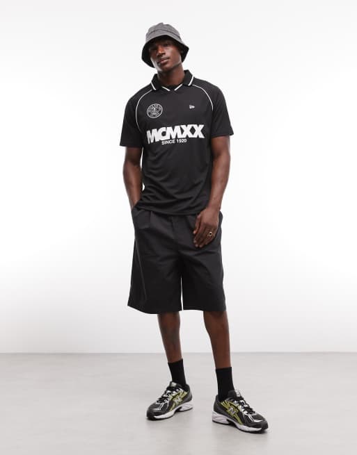 New Era - Voetbalshirt met logo in zwart, deel van co-ord set, 2 van 7