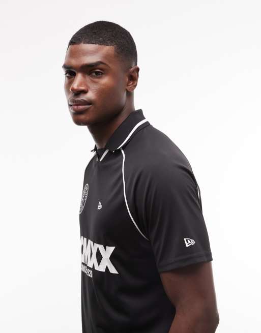 New Era - Voetbalshirt met logo in zwart, deel van co-ord set, 4 van 7