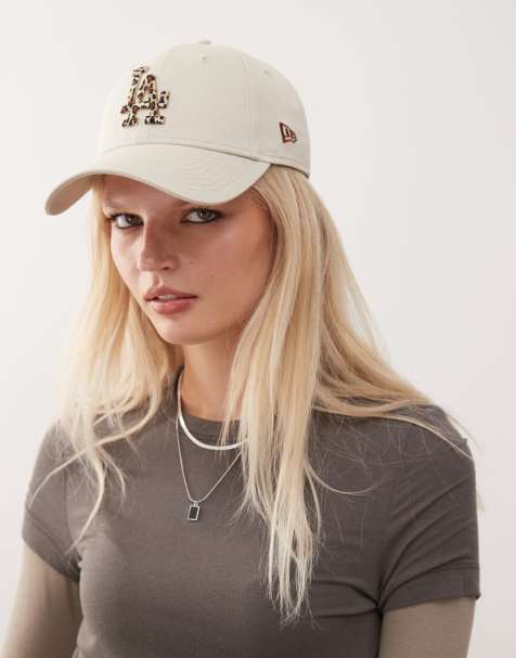 New Era – Womens LA Dodgers 9forty – Beige keps med leopardmönstrad logga - view 1