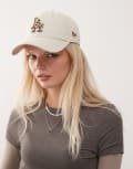 [New Era] New Era Womens LA Dodgers 9Forty leopard logo cap in beige-Neutral One Size BEIGE