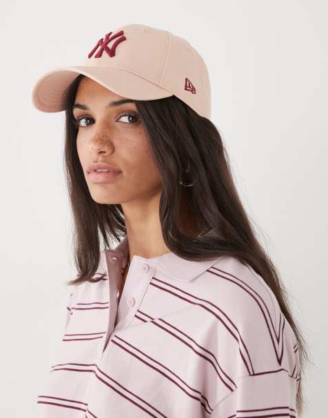 New Era Womens NY Yankees 9forty metallic logo cap in pink - view 1