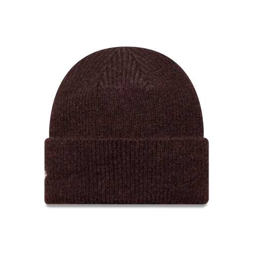 New Era Womens NY Yankees wool blend wide cuff beanie in burgundy