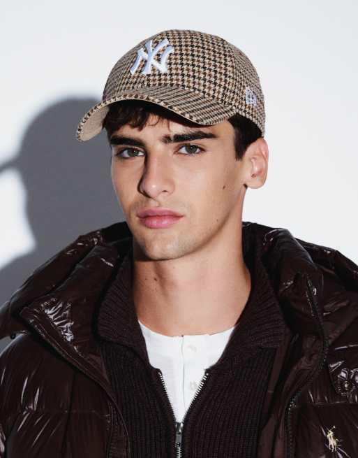 New Era X ASOS exclusive NY Yankees 9forty herringbone check cap in brown multi, 4 of 4