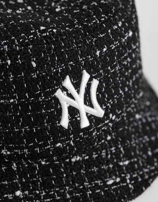 New Era X ASOS exclusivité bob en tweed bouclé NY Yankees noir/blanc, 2 de 3