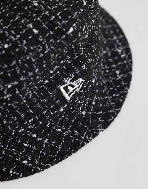 New Era X ASOS exclusivité bob en tweed bouclé NY Yankees noir/blanc, 3 de 3