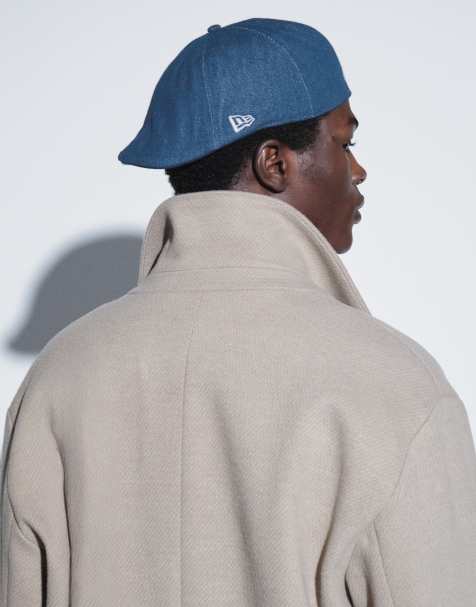 New Era X ASOS exklusiv NY Yankees-logga denim flat cap i mellanblå tvätt - view 1