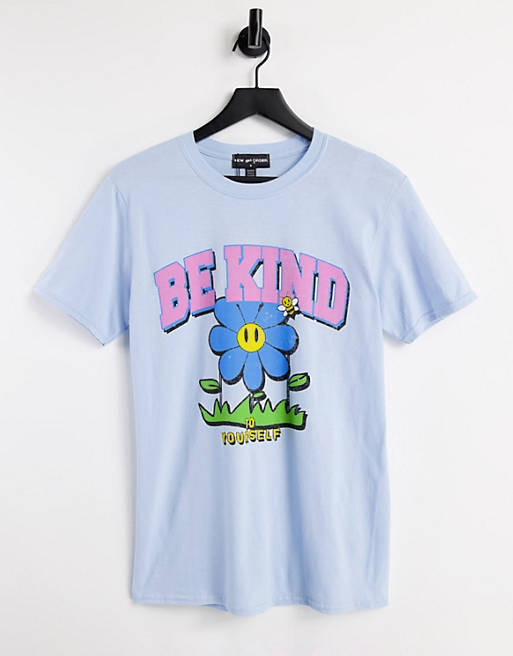 New Girl Order be kind graphic print oversized t-shirt