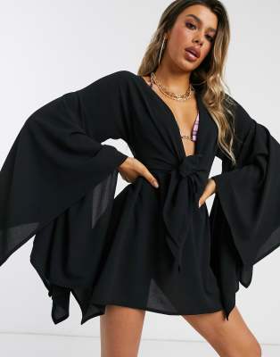 black cover up dress