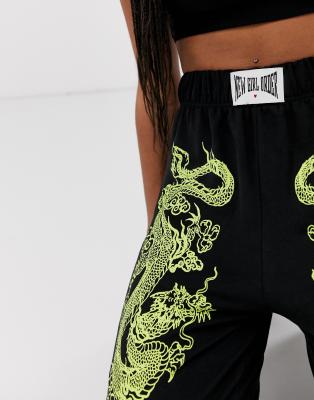 dragon print joggers