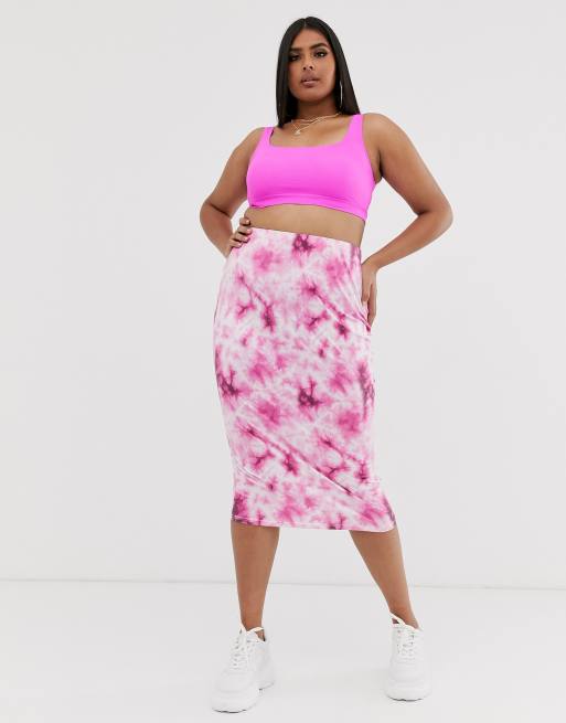 Plus size bodycon midi skirt sales
