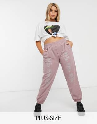 sweatpants with roses