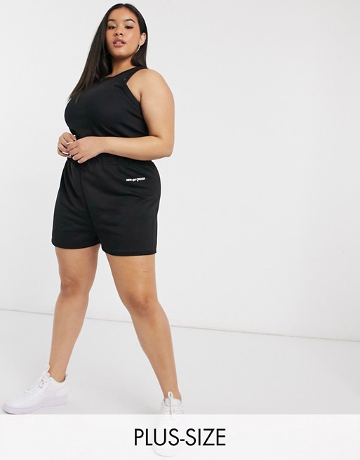 New Girl Order Curve set high waisted jogger shorts