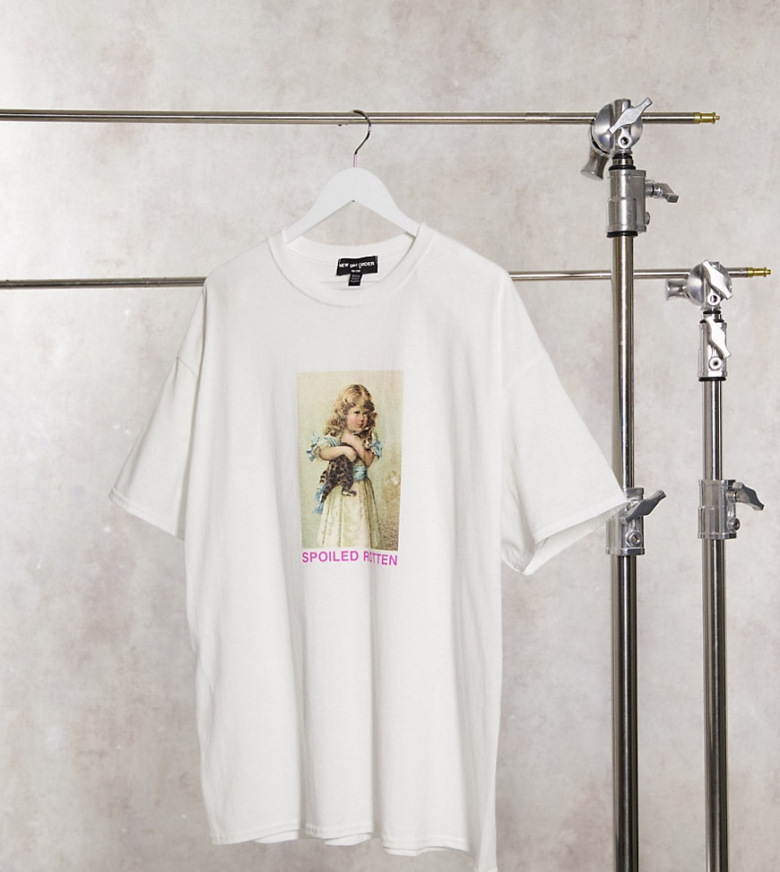 New Girl Order Curve – Spoiled Rotten – T-shirt i oversize-modell-Vit