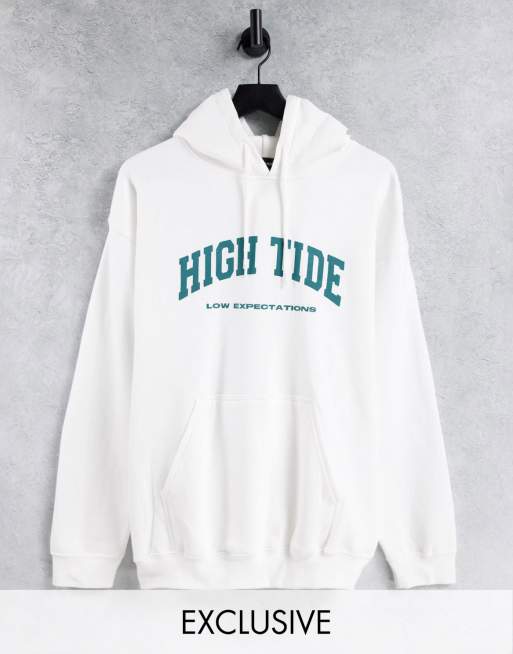 New Girl Order – Exklusives Sweatshirt in Weiß mit „High Tide“-Schriftzug