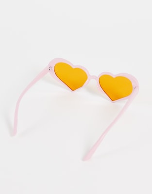 baby pink heart sunglasses