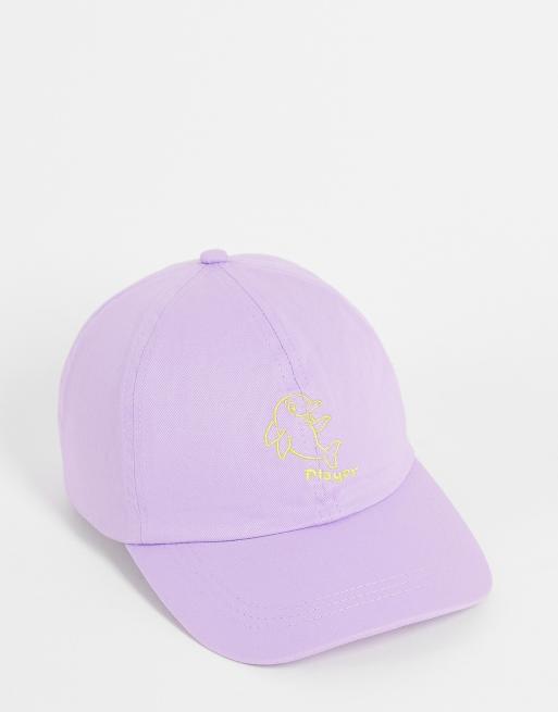 New Girl Order – Kappe in Violett mit Delfinprint