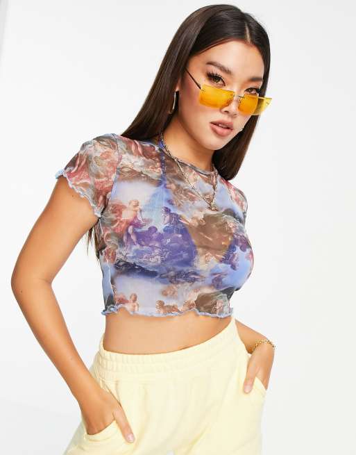 Cherub Graphic Crop Top