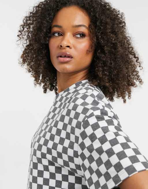 New Girl Order Oversize T Shirt mit Schachbrettmuster Kombiteil ASOS