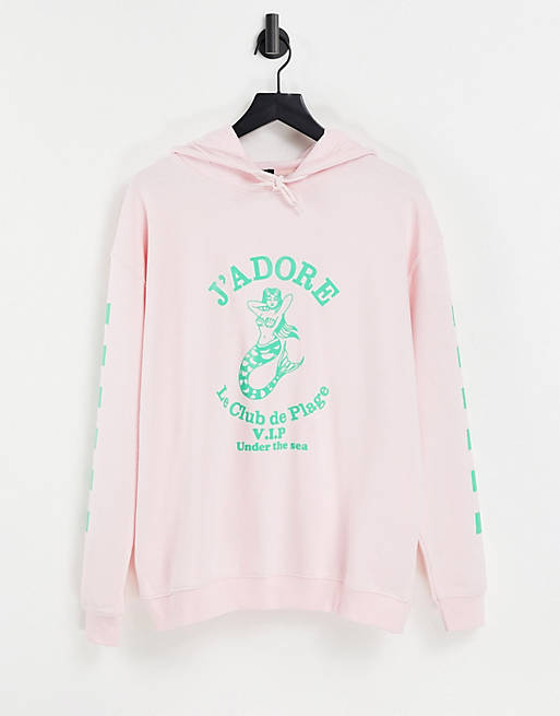New Girl Order - Oversized hoodie met contrasterende prints