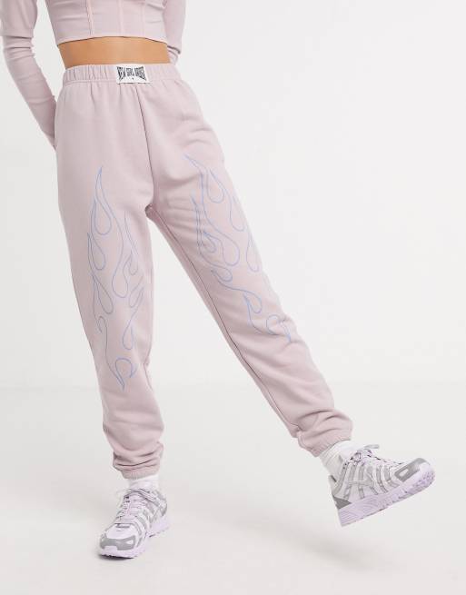 New Girl Order oversized joggers with flame outline co ord ASOS