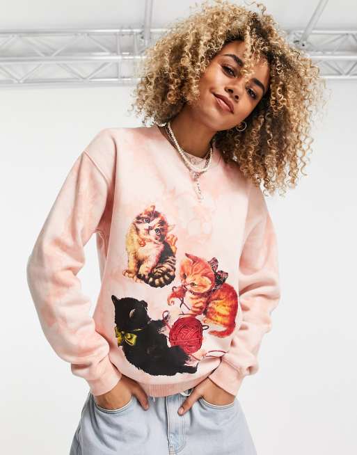 Womens tie dye oversized sweatshirt sale