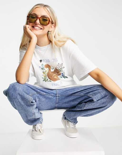 New Girl Order oversized t-shirt with cross stitch nuts graphic, 4 of 4