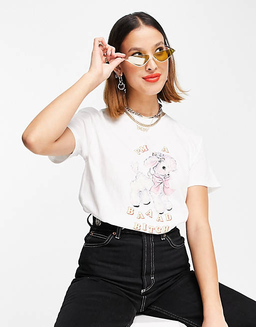 New Girl Order oversized t-shirt with lamb graphic